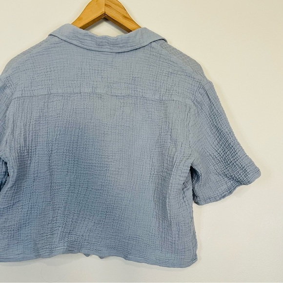 Andie The Margarita Button Up blue mist cotton gauze size small - Picture 6 of 10